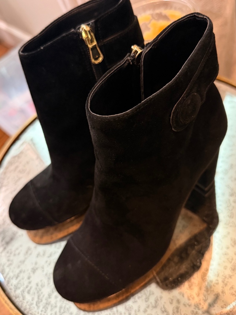 Ann Taylor Suede Black Boots